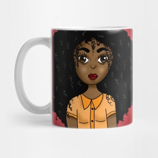 Melanin girl digital art illustration Mug